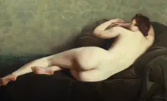 Ion Stătescu, Nud cu spatele, ulei pe carton