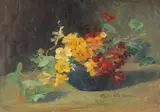 Colțunași by Eugenia Filotti Atanasiu, ulei pe carton, sold Jul 2025