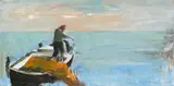 Dumitru Macovei, La pescuit, 2020, ulei pe pânză