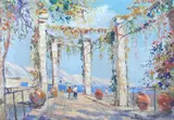 Constantin Rădulescu, Peisaj din Sorrento, 1971, ulei pe carton