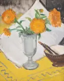 Theodor Pallady, Natură statică cu ziar și crăițe, anii '30, ulei pe pânză lipită pe carton