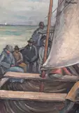 Marius Bunescu, Călători, a doua jumătate a anilor '30, ulei pe carton