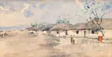 Ștefan Luchian, După ploaie la Băneasa, 1902-1904, acuarelă și creion pe hârtie