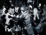 Adrian Ghenie, Pie Fight, 2009, ulei pe hârtie