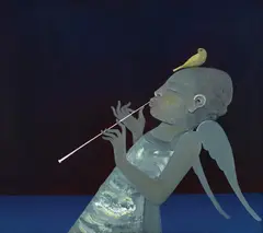 Felix Aftene, Vestitorul, 2016, acrilic pe pânză