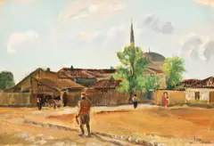 Iosif Iser, Peisaj din Silistra, 1934, guașă pe hârtie