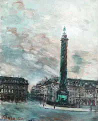 Place Vendôme by Dimitrie Berea, ulei pe pânză, offered Jun 2025