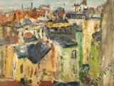 Lucian Grigorescu, Acoperișuri, ulei pe carton