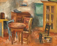 Lucian Grigorescu, Interiorul artistului, sfârșitul anilor '20, ulei pe pânză