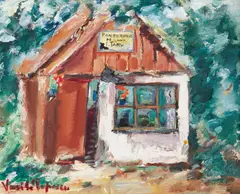 Vasile Popescu, Pantofărie de lux, anii '30, ulei pe carton
