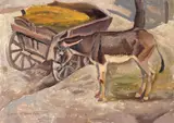 Ion (Dem) Demetrescu, Odihna măgărușului, ulei pe carton