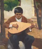 Francisc Șirato, Cobzar la Balcic, anii '20, ulei pe carton