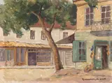 Gheorghe Zamphiropol-Dall, Amiază în Balcic, anii '30, ulei pe carton