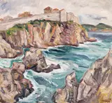 Elena Vavilyna, Golf la Caliacra, 1933, ulei pe carton