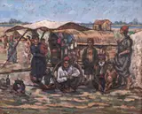 Nicolae Dărăscu, Familie de turci în Dobrogea, 1916, ulei pe pânză