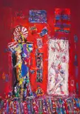 Nikolay Yanakiev, Carnival, 1990s, oil on canvas