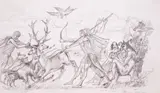 Georgi Chapkanov, The hunt, 2025, pencil and ink on the paper