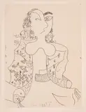 George Papazov, Surrealist portrait, etching