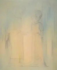 Dimitar Lalev, Annunciation, 1990s, oil on canvas