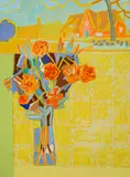 Dimitar Petrov, Flowers by the window, 2009, oil on canvas