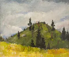 Stoyan Venev, Mountain landscape, 1940s, oil on canvas