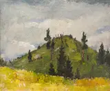 Stoyan Venev, Mountain landscape, 1940s, oil on canvas