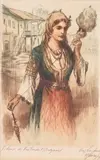 Peter Morozov, A spinner from Kyustendil, 1940s, etching and aquatint