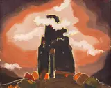 Ivan Penkov, The Tower, 1920s, oil paints on canvas
