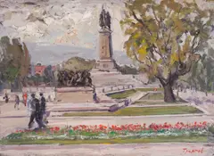 Konstantin Tringov, The Monument to the Soviet Army, oil on canvas