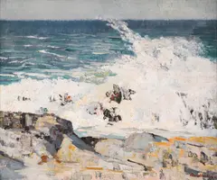 Atanas Mihov, Sea waves, 1936, oil on canvas