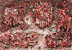 Study for a mural project by Atanas Yaranov, felt-tip pen and ink on paper, offered Jun 2025