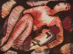 Dimitar Kazakov-Neron, Femininity, 1981, watercolor and pastel on paper