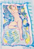 Vihroni Popnedelev, Dream, 1991, Watercolor and oil pastel on paper