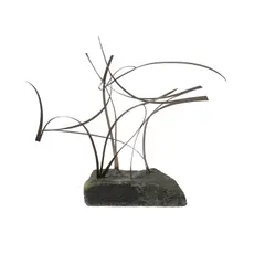 Vojin Bakić, Study for a Monument, cut copper plates based on a combination of stone and wax