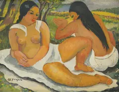 Marijan Trepše, Two Nudes, cca. 1925. - 1930., tempera and gouache on paper