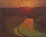 Silvije Bonači-Čiko, Zalazak sunca, 1919., ulje na platnu