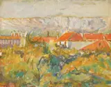 Jerolim Miše, Houses on the Horizon, 1949., oil on hardboard