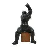 Quince sitting by Kosta Angeli Radovani, bronze on wooden cube, sold Jun 2025