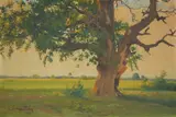 Slavko Tomerlin, Tree in the Middle of a Field, 1920. (?), oil on hardboard
