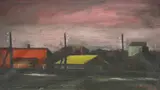 Ljubo Skrnjug, S periferije grada, 1973., ulje na platnu