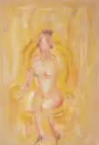 Akt u sofi by Antun Motika, 1935., tempera i pastel na papiru, offered Jun 2025