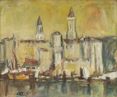 Milan Tolić, Trogir, ulje na kartonu