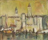 Milan Tolić, Trogir, ulje na kartonu