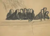 Ernest Tomašević, Žene iz Milne, 1935.-1937., litografska kreda na papiru