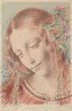 Dimitrije Popović, Portret, 1997., akvarel i olovka na papiru