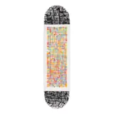 Lost Optics, On route in CMYK, 2024, acrilic și airbrush pe skate deck