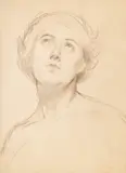 Nicolae Vermont, Muza poeziei, creion pe hârtie