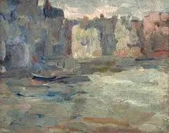 Nicolae Tonitza, Peisaj din Chioggia, cca. 1910, ulei pe carton