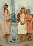Ghislaine Lucia Lambert Beligrădeanu, Surori, anii '40, ulei pe pânză
