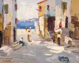 Rudolf Négely, Vedere din Croația, ulei pe pânză